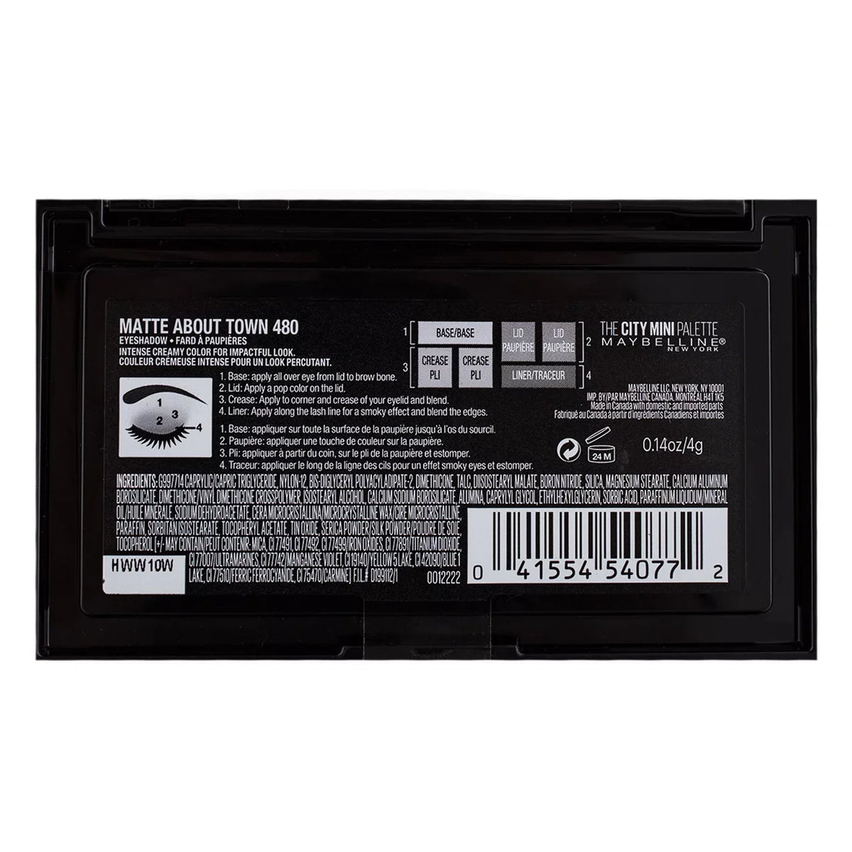 Maybelline The City Mini Eyeshadow Palette Makeup, Matte About Town, 0.14 oz (Pack of 2)