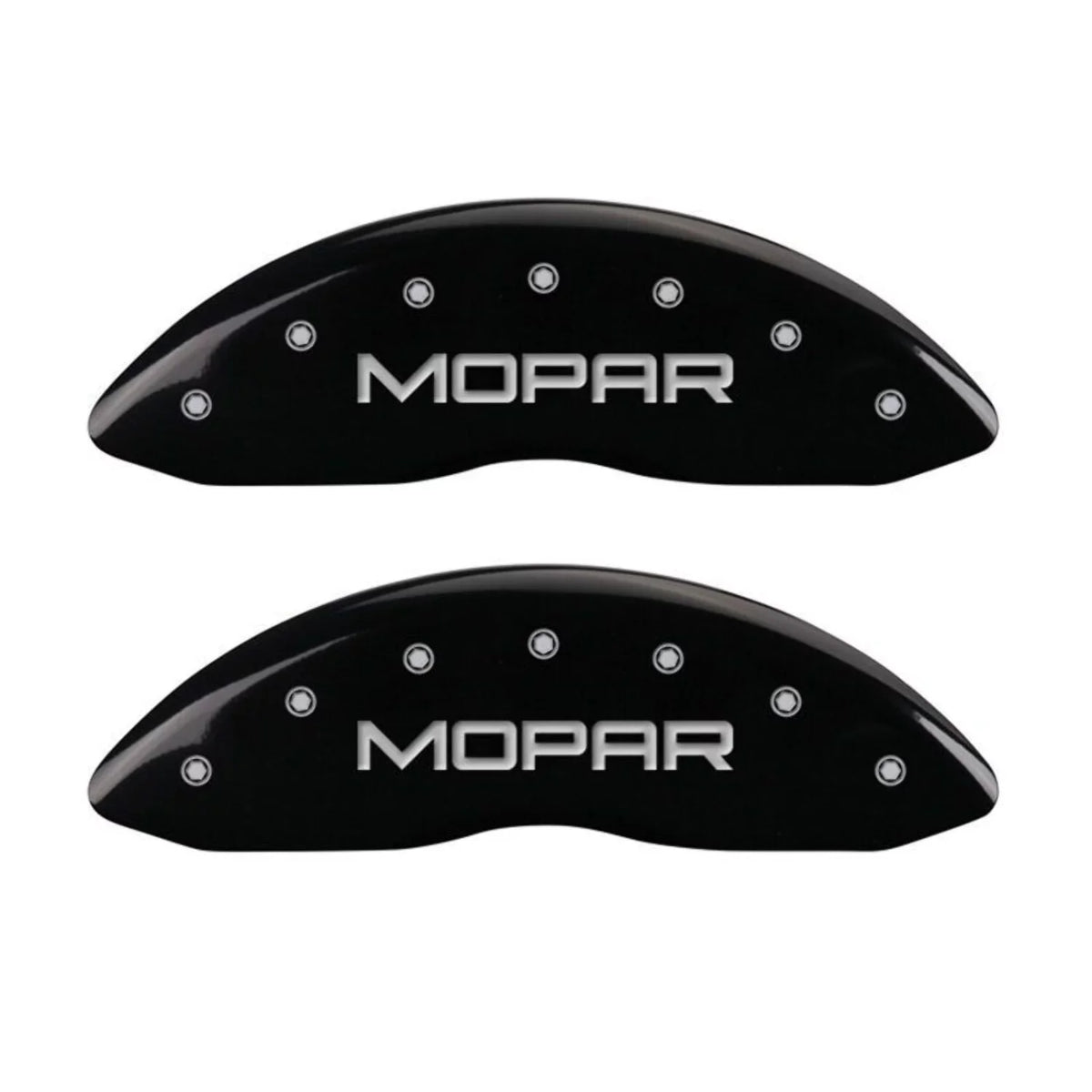 MGP 4 Caliper Covers Engraved Front & Rear MOPAR Black finish silver ch Fits select: 2013 CHRYSLER 300, 2012 CHRYSLER 300C LIMITED