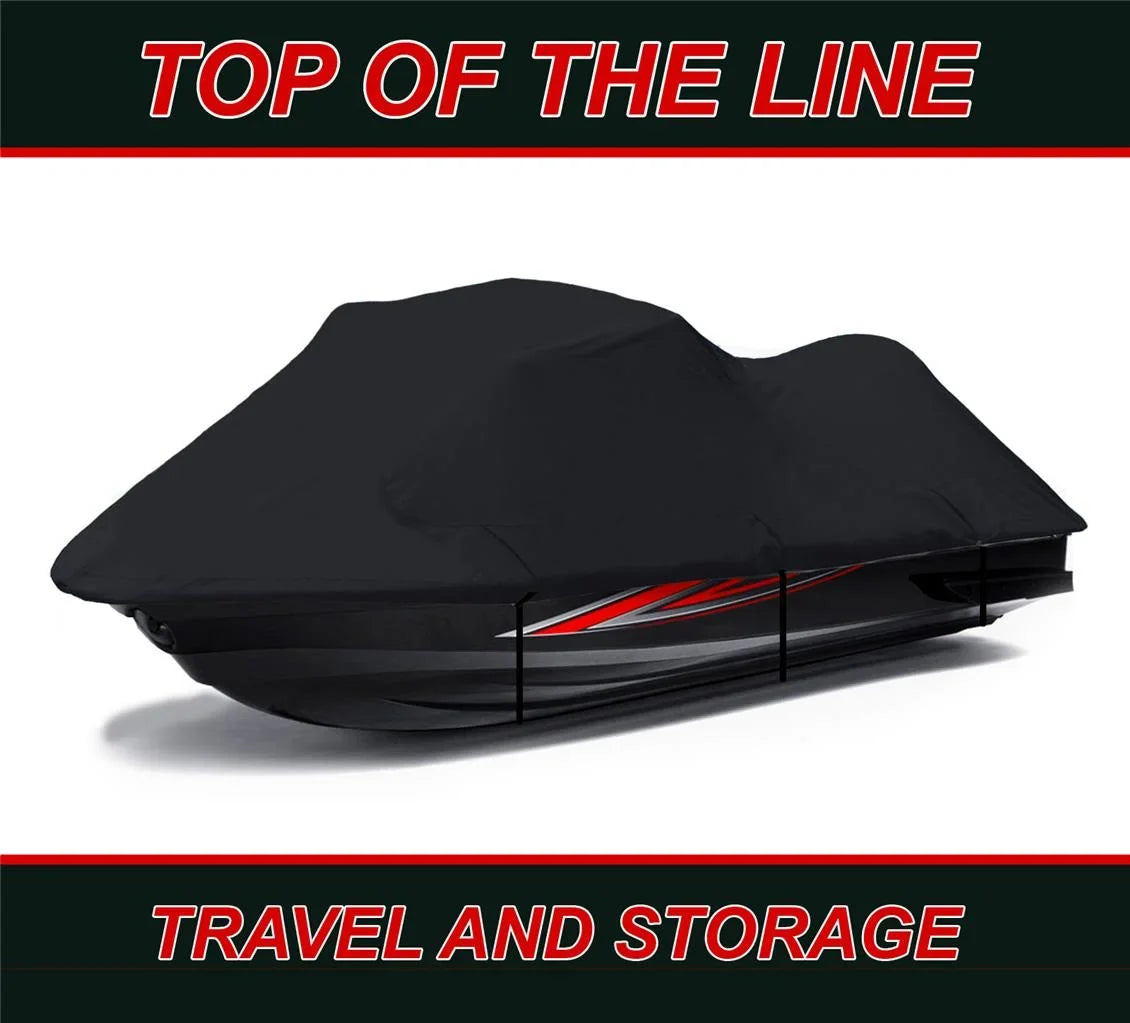BLACK 600 DENIER JetSki Cover Compatible for Sea Doo Sea-Doo RXT 2005 2006 2007 2008 Jet Ski Cover
