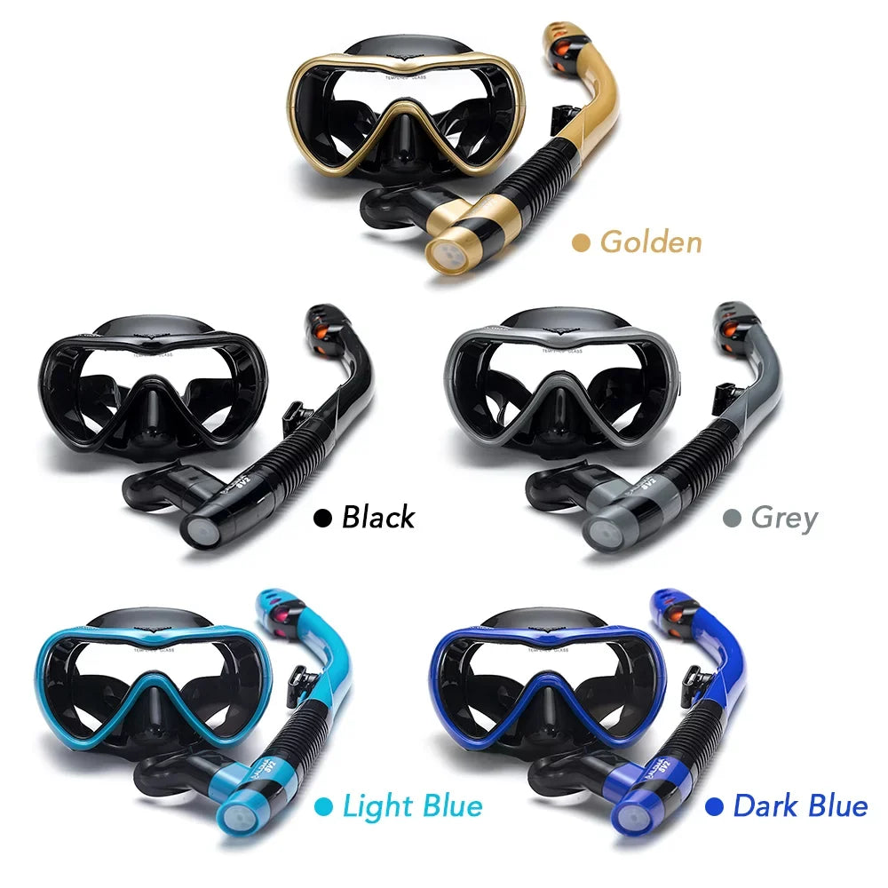 moobody Swim Goggles and Snorkeling Tube Set, Anti，fog with Leakproof Design