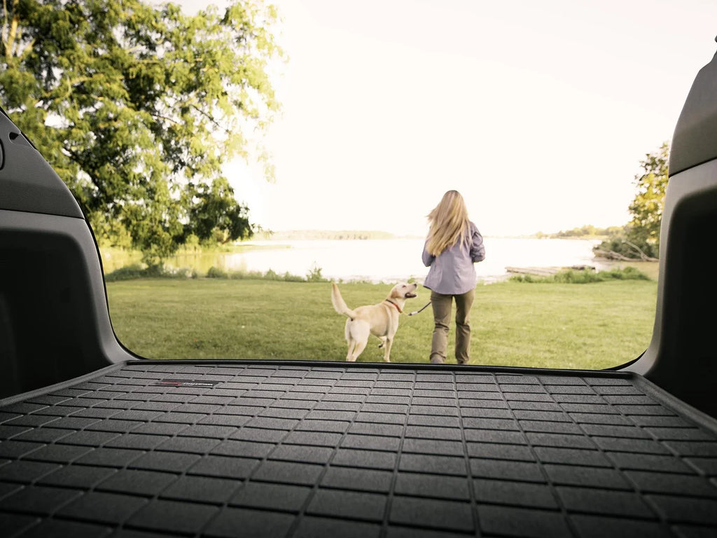WeatherTech Cargo Trunk Liner with Bumper Protector compatible with 2014-2023 Ford Transit Connect - Behind 1st Row Seating With Bumper Protector, Black