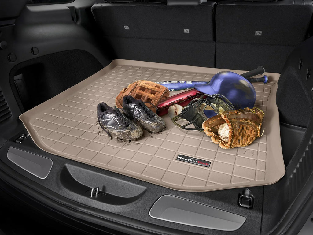 WeatherTech Cargo Trunk Liner with Bumper Protector compatible with 2014-2023 Ford Transit Connect - Behind 1st Row Seating With Bumper Protector, Black