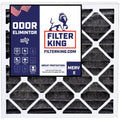 Filter King 12.13x19.5x1 Air Filter | 4-PACK | Carbon MERV 8 HVAC Pleated A/C Furnace Filters | MADE IN USA | Actual Size: 12.13 x 19.5 x .75"