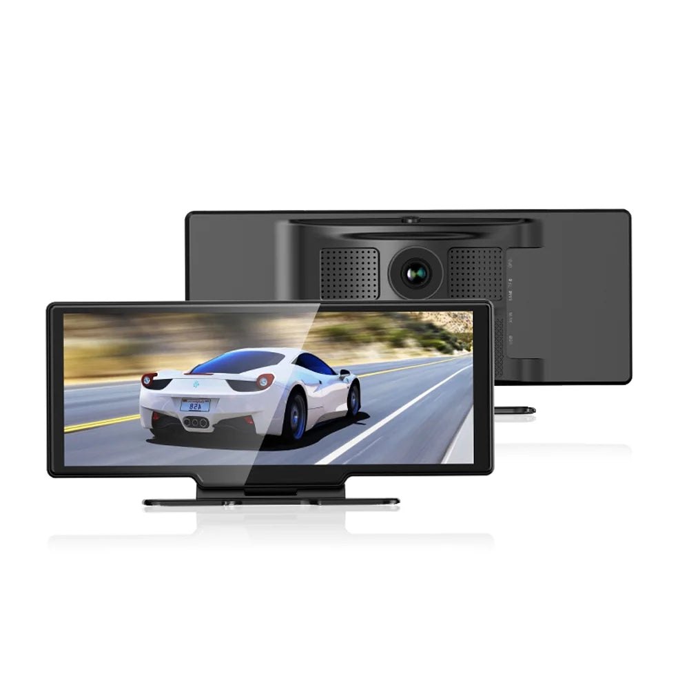 Eccomum 4K DVR Dash Camera Front & Rear Driving Recorder with 10.26 Inch Display for Carplay Android Auto Built-in WiFi Support G-Sensor Parking Monitor Loop Recording Hands-Free Calling