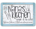 Metal Sign - Nana's Kitchen - Tough Metal Sign - Use Indoor/Outdoor - Makes a Great Kitchen Decor and Housewarming Gift Under $25 (12" x 18")