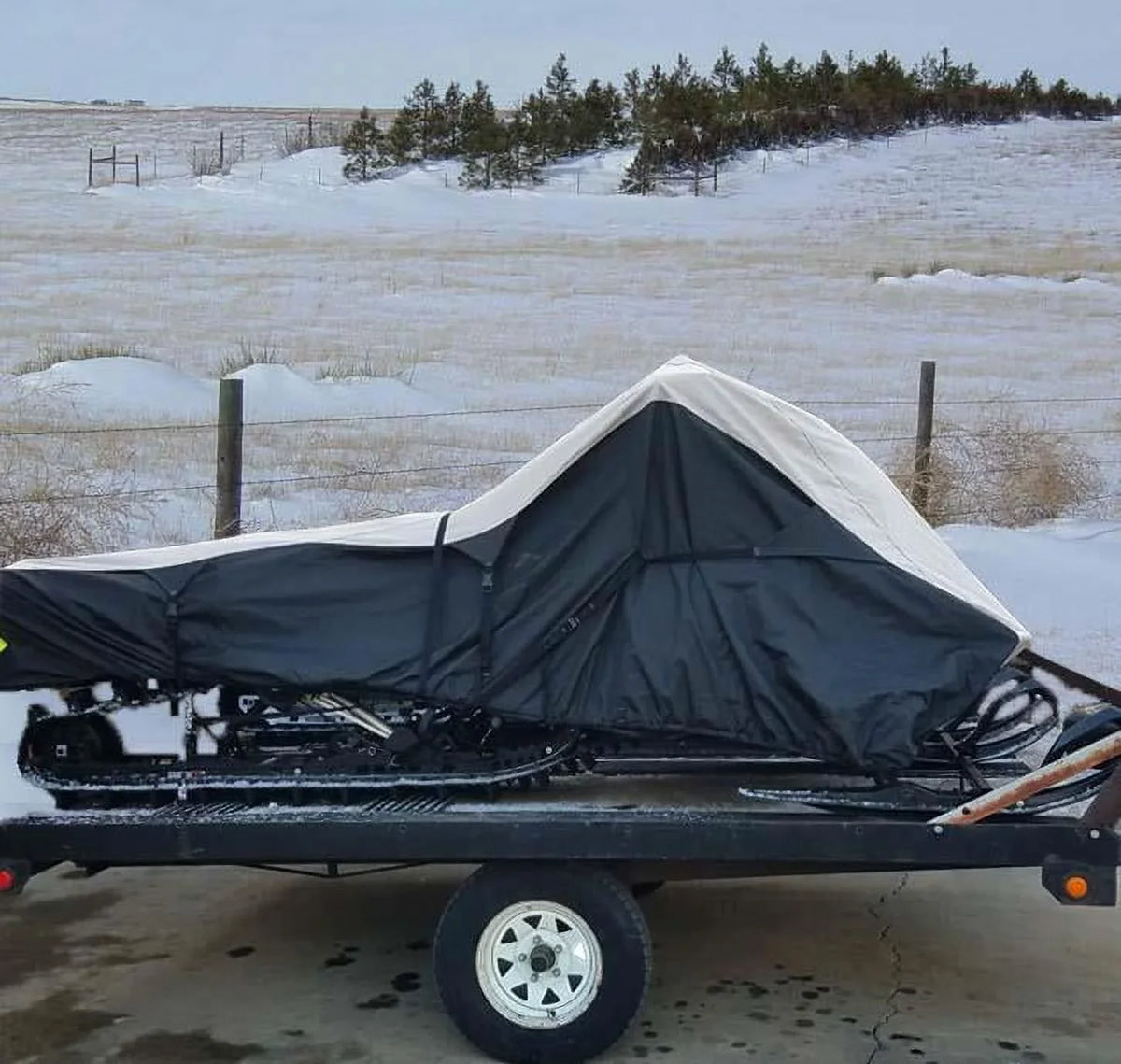 600D Snowmobile Travel and Storage Cover Compatible for 2014-2015 Model Year Ski Doo Bombardier GSX LE ACE 900 Sleds. Slush and Mud Protection